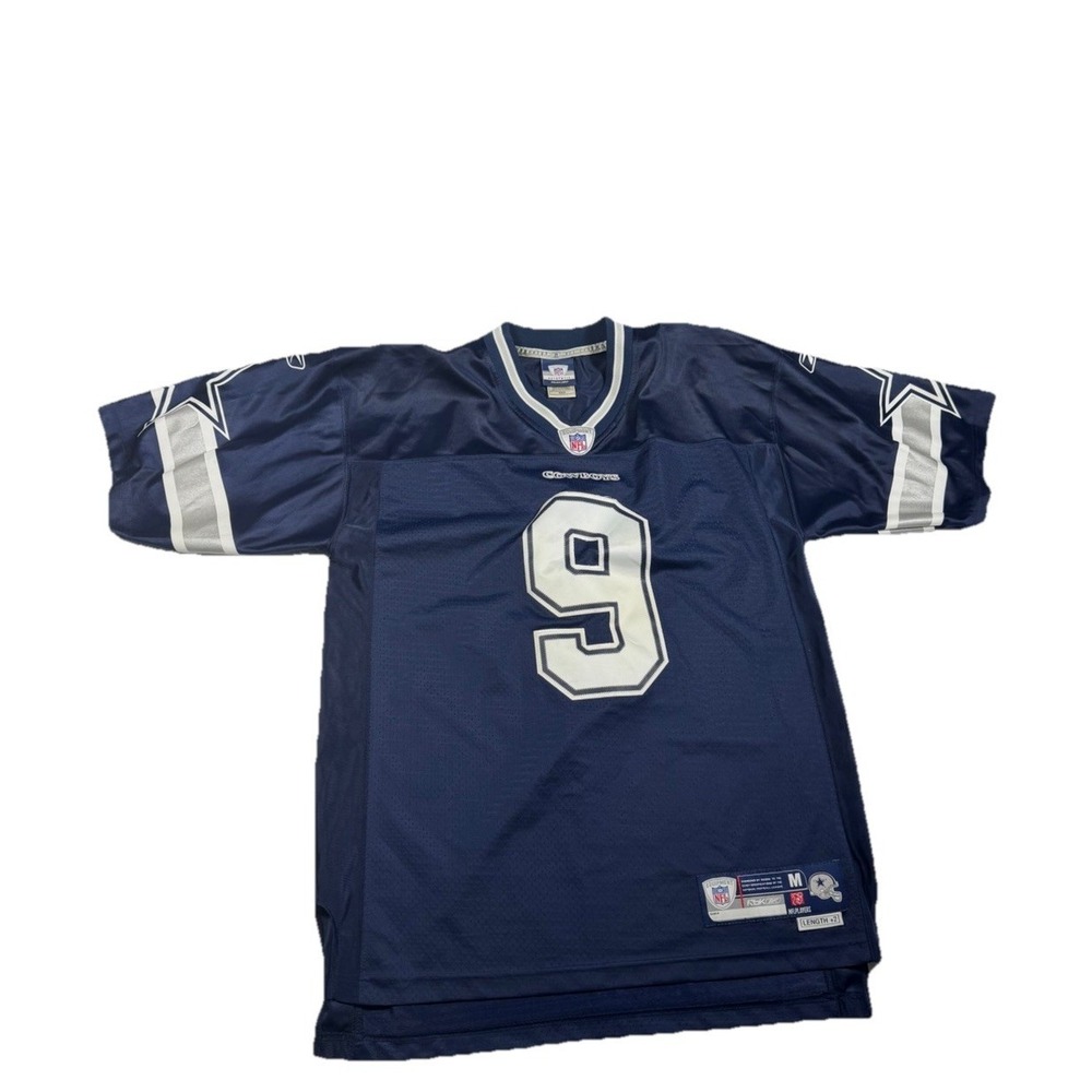 Dallas Cowboys Jersey Mens Medium Blue NFL Football Equipment Reebok Tony Romo 9